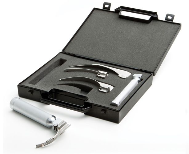 thumbnail image 2 of Slake Fiber Optic Mac Laryngoscope Set (LED Light) - White, Set Of 5 2 of 4