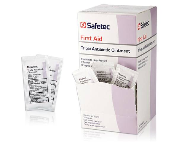 SAFETEC Safetec Triple Antibiotic Ointment, 0.5 gm Foil Packs