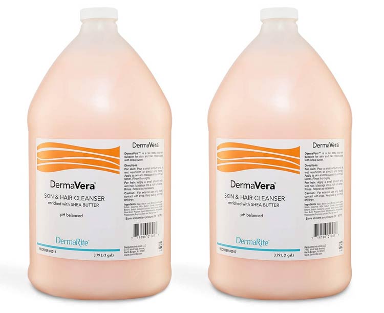 Dermarite Industries DermaVera Shampoo and Body Wash, 1 Gallon