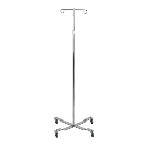 Drive Medical I.V. Pole, 2 Hook, 4 Leg with Removable Top