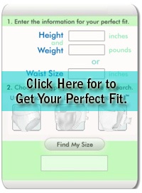 Choose the right size for incontinence products