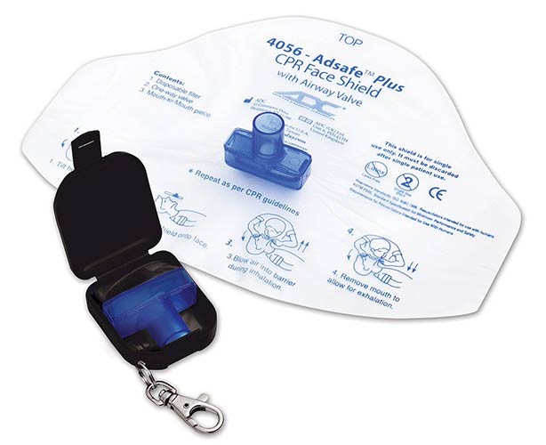 Adsafe CPR Face Shield with Black Keychain