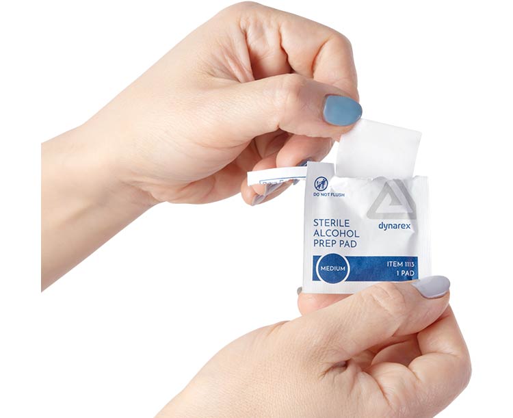 Dynarex Alcohol Prep Pads, Sterile