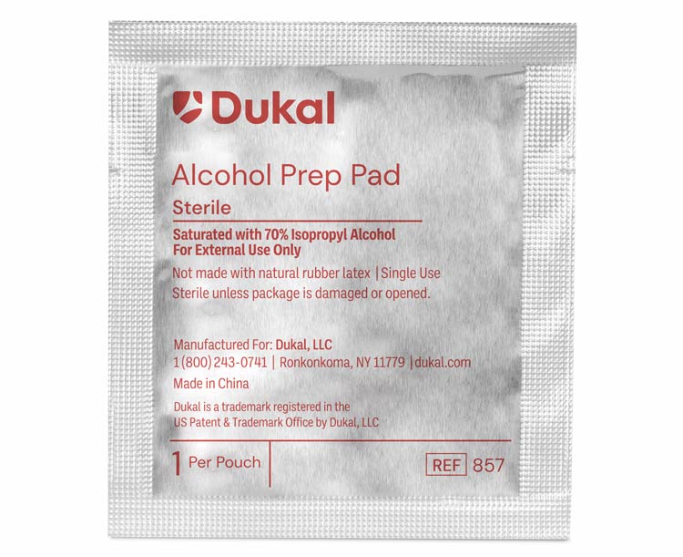 Dukal Alcohol Prep Pads, Sterile