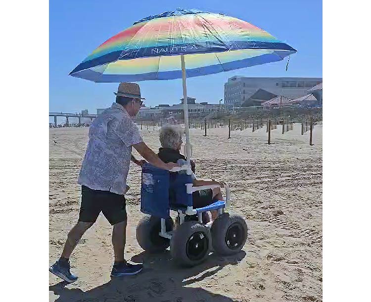 Echo All Terrain & Beach Wheelchair with Umbrella