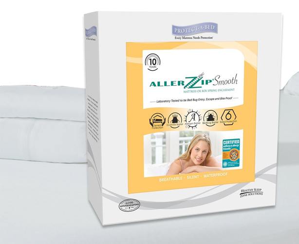 Allerzip Bedding AllerZip Smooth Mattress Protector, Anti-Allergy & Bed Bug