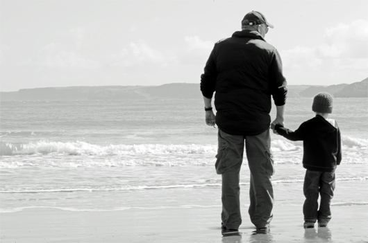 Father and Son Look After their Health