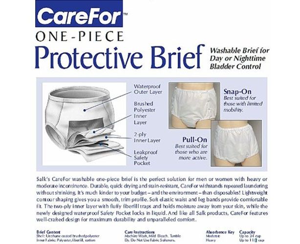 CareFor Pull-On Waterproof Brief, Moderate Absorbency