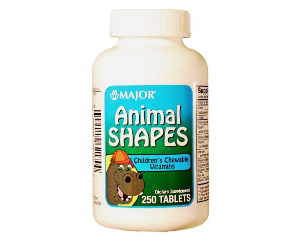 Major Childrens Chewable Vitamins, Animal Shapes