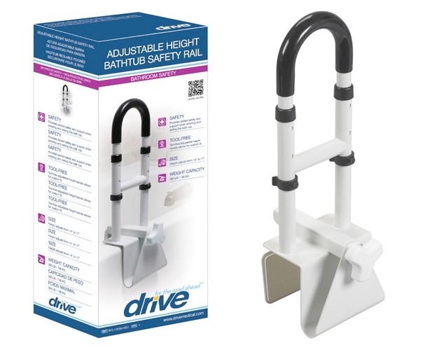Drive Medical Parallel Clamp-On Tub Rail