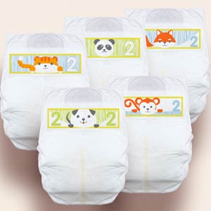 Cuties Baby Diapers, Size 2