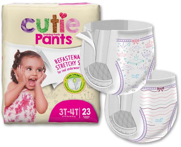 Cuties Training Pants, Refastenable - Girls