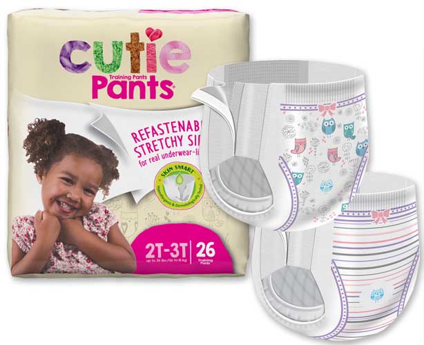 Cuties Training Pants, Refastenable - Girls