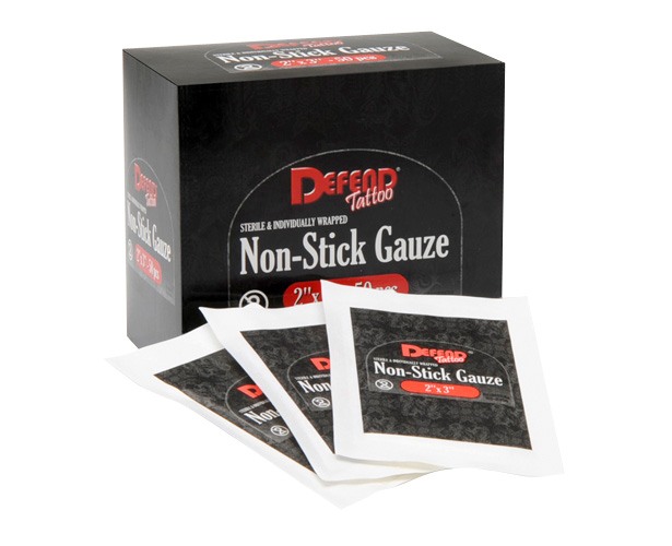 Defend Tattoo Non-Stick Gauze, Sterile