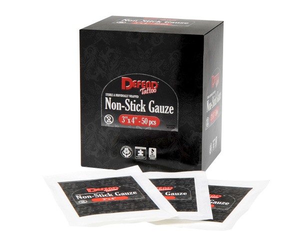 Defend Tattoo Non-Stick Gauze, Sterile