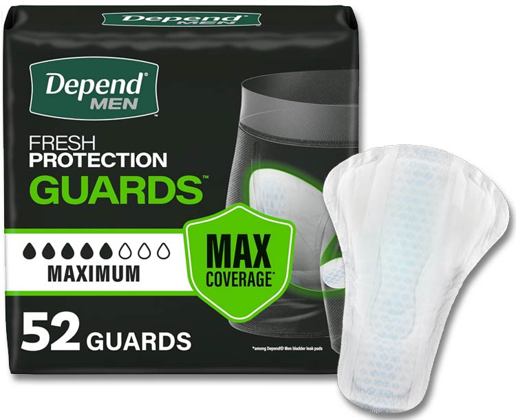 Kimberly Clark Depends Guards for Men - Maximum Absorbency