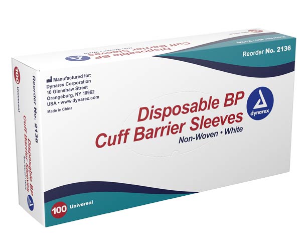 Dynarex BP Cuff Barrier Sleeves, Disposable