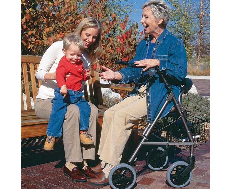 DMI Lightweight Extra-Wide Heavy-Duty Aluminum Rollator