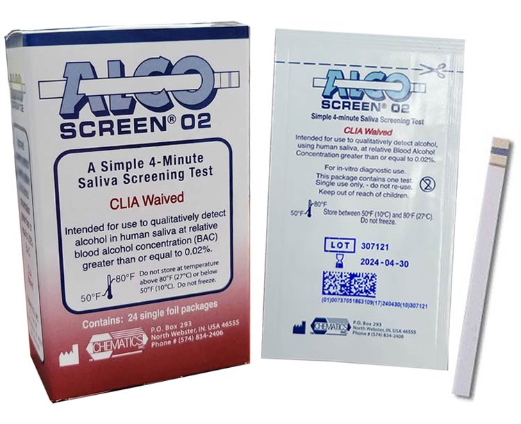 Alco-Screen 02 Alcohol Test Strips (DOT Approved)