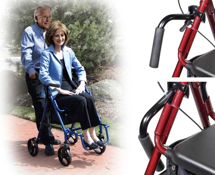 Duet Transport Wheelchair Chair Rollator Walker
