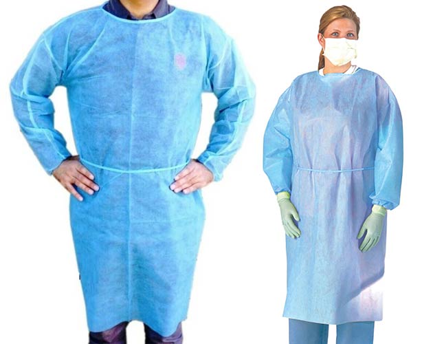 Hemoton 2 Sets Medical Gowns Non-woven Isolation Gowns Aprons Medical Coveralls Surgical Gowns with Shoes Cover for Doctors Nurse Hospital