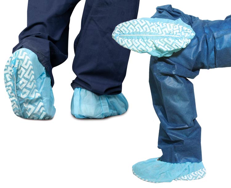Pro Advantage Dukal Shoe Covers, Non-Skid, One-Size, Blue