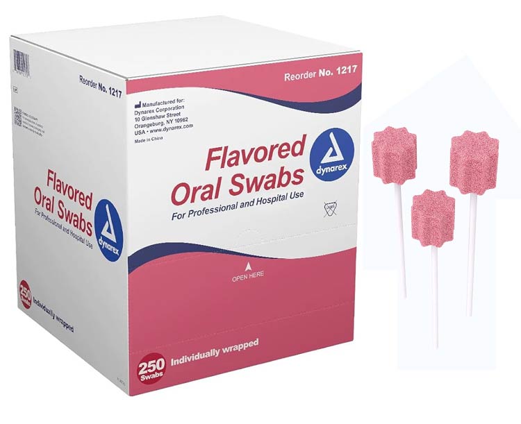 Dynarex Dynarex Oral Swabsticks, Flavored with Dentrifrice