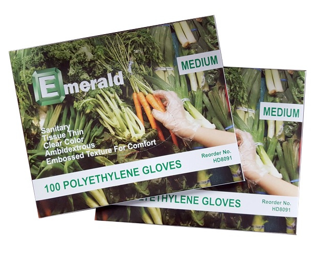 Emerald Plastic Gloves, Disposable