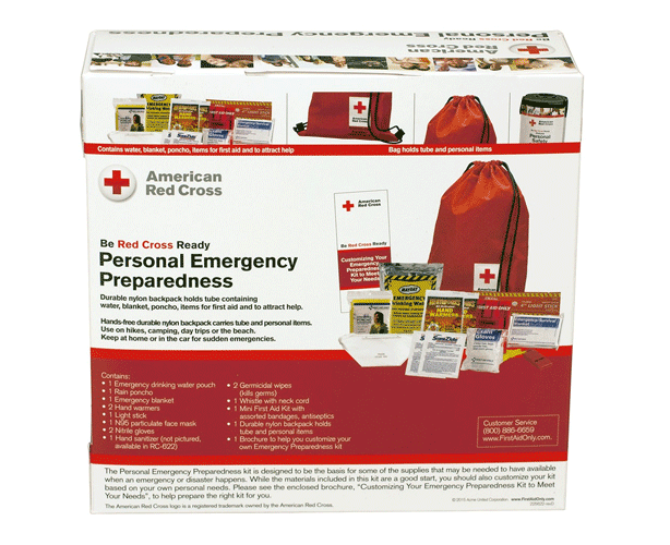American Red Cross Deluxe Personal Safety Emergency Pack