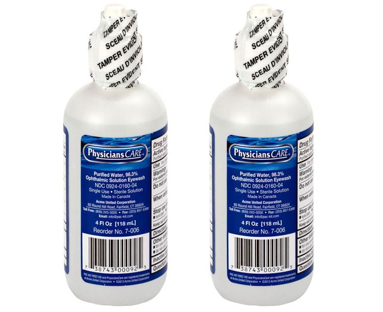 First Aid Only Physician's Care Eye Wash Solution, 4 oz Bottle
