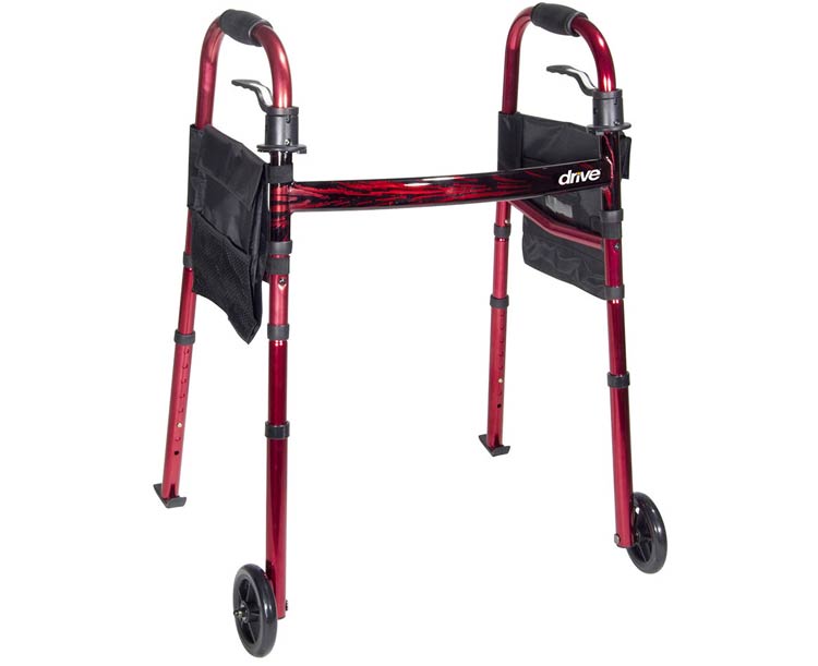Drive Medical Deluxe Folding Travel Walker with 5 | Drive Medical