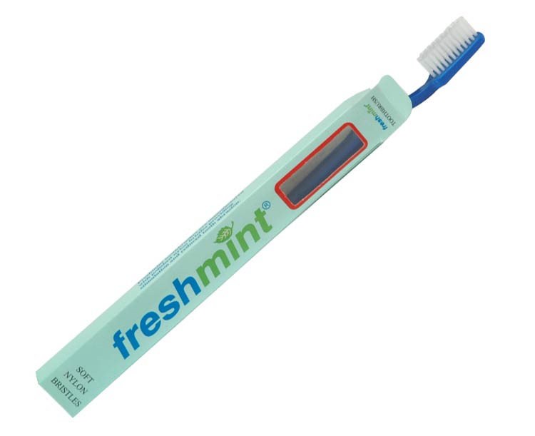 New World Imports Freshmint Premium Nylon Toothbrush, 43 Tuft Soft
