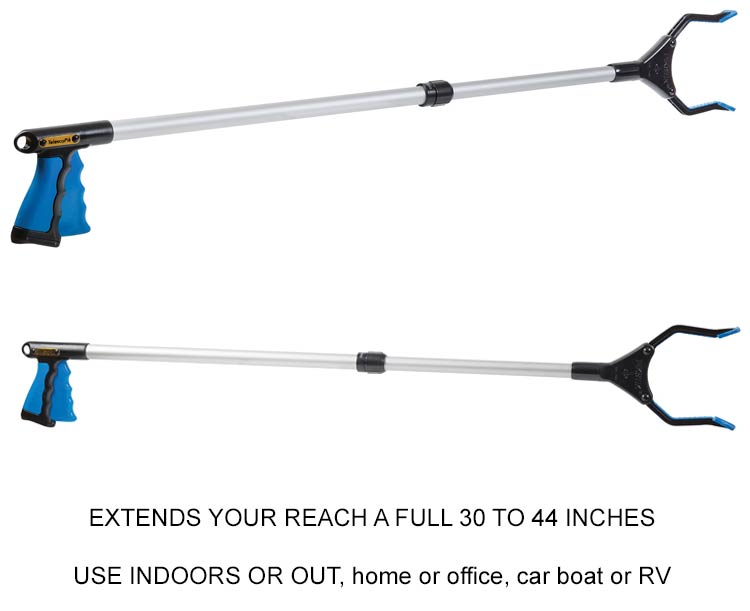 HealthSmart Adjustable Length Reacher with Rotating Jaw