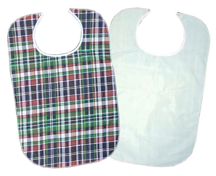 Beck's Classic Adult Reusable Bib with Full Barrier & Snap Closure