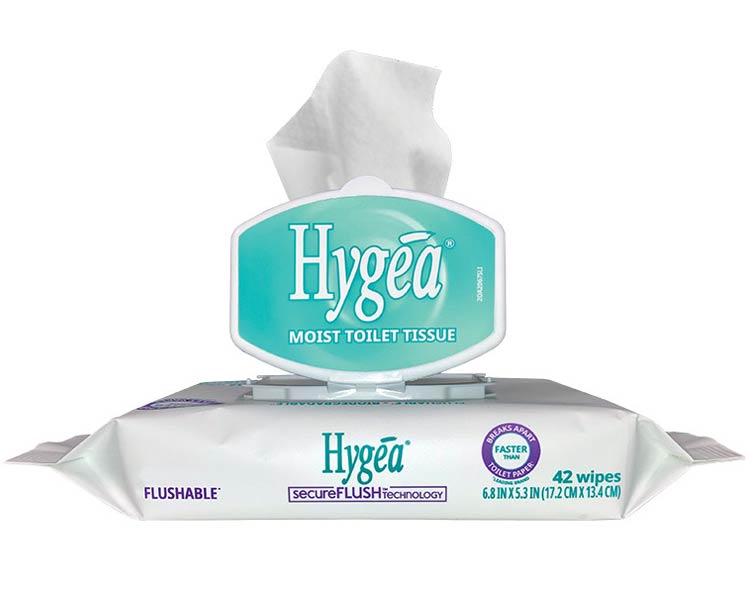 Hygea Moist Toilet Tissue Flushable Wipe