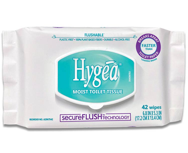 Hygea Moist Toilet Tissue Flushable Wipe