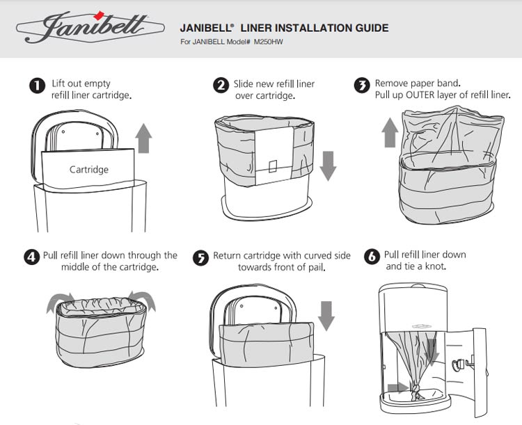Janibell Liner Refills for 250 Series