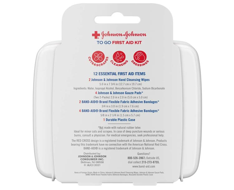 Johnson & Johnson Mini First Aid Kit To Go