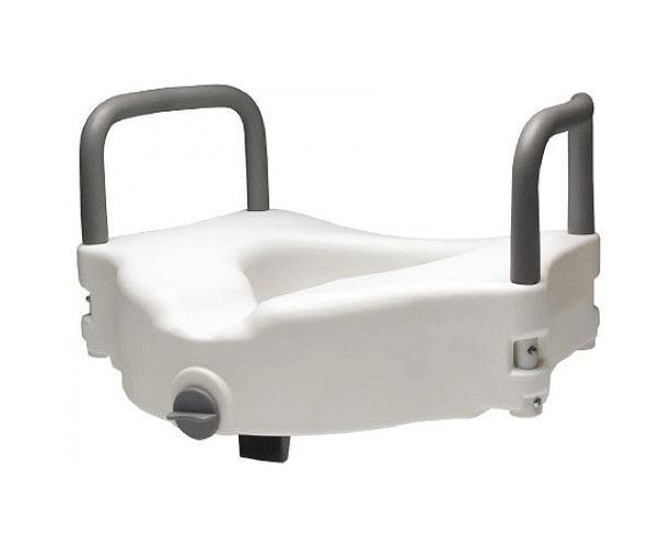 Lumex Locking Raised Toilet Seat with Removable Arms