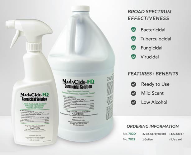 Madacide FD Fast Drying Disinfectant Cleaner