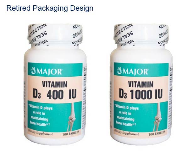 Major Vitamin D Tablets,400 IU