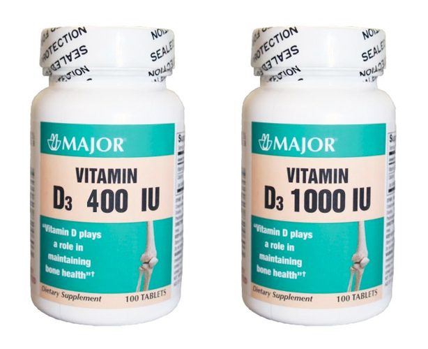 Major Pharmaceuticals Major Vitamin D Tablets,400 IU