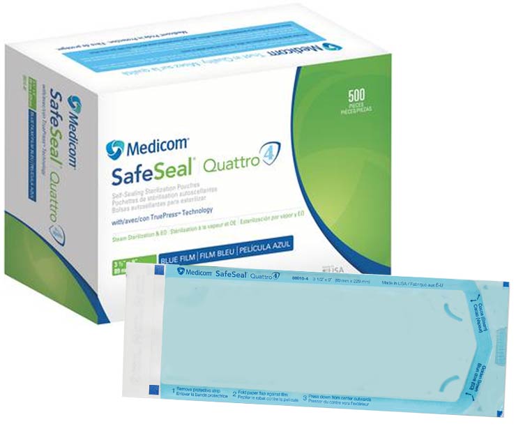 Medicom Medicom Quattro Sterilization Self-Sealing Pouches