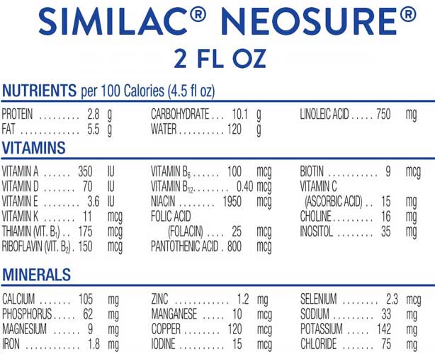 similac neosure formula