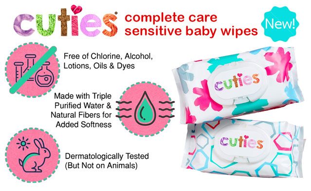 Cuties Complete Care Sensitive Baby Wipes