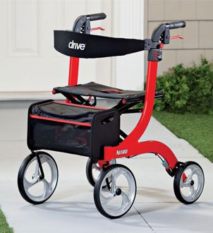 Nitro Aluminum Rollator with 10 inch Casters