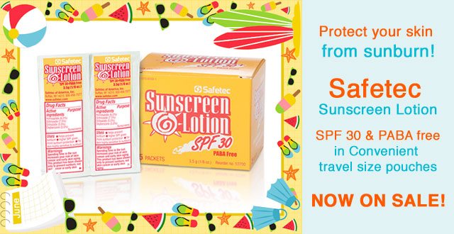Safetec Sunscreen Lotion Packets