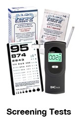 Screening Tests, Alcohol, Vision, Glucose, etc