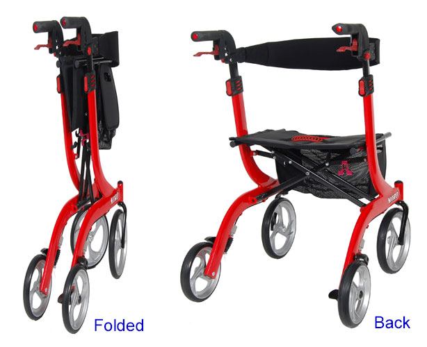 Nitro Aluminum Rollator with 10 inch Casters