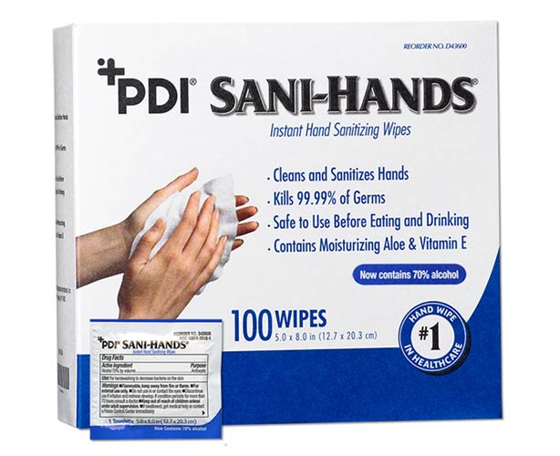 PDI Sani-Hands Instant Hand Sanitizing Wipes, Individual Packets